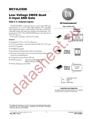 MC74LCX08D datasheet  